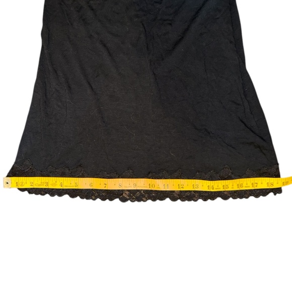 Black Mini Dress With Lace Trim - Picture 12 of 14